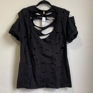 LF Emma & Sam Ripped Oversized Tee